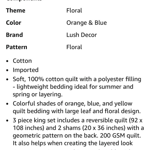 Colorful Floral Quilt Set - Picture 5 of 5
